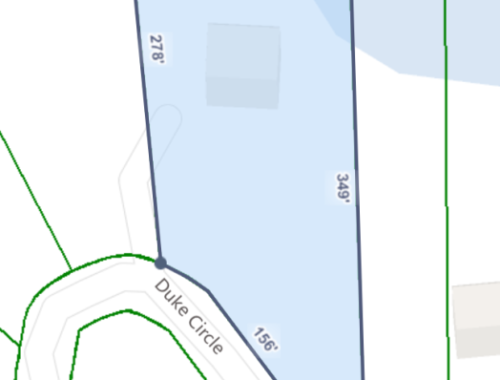 Lot 1017-1018 - Property Demensions - 2707 S. Duke Circle